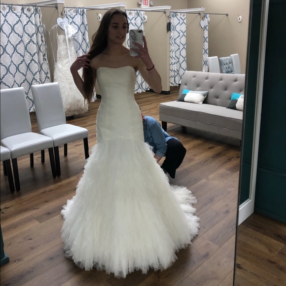 Galina Signature custom mermaid wedding dress gown - Picture 2 of 11